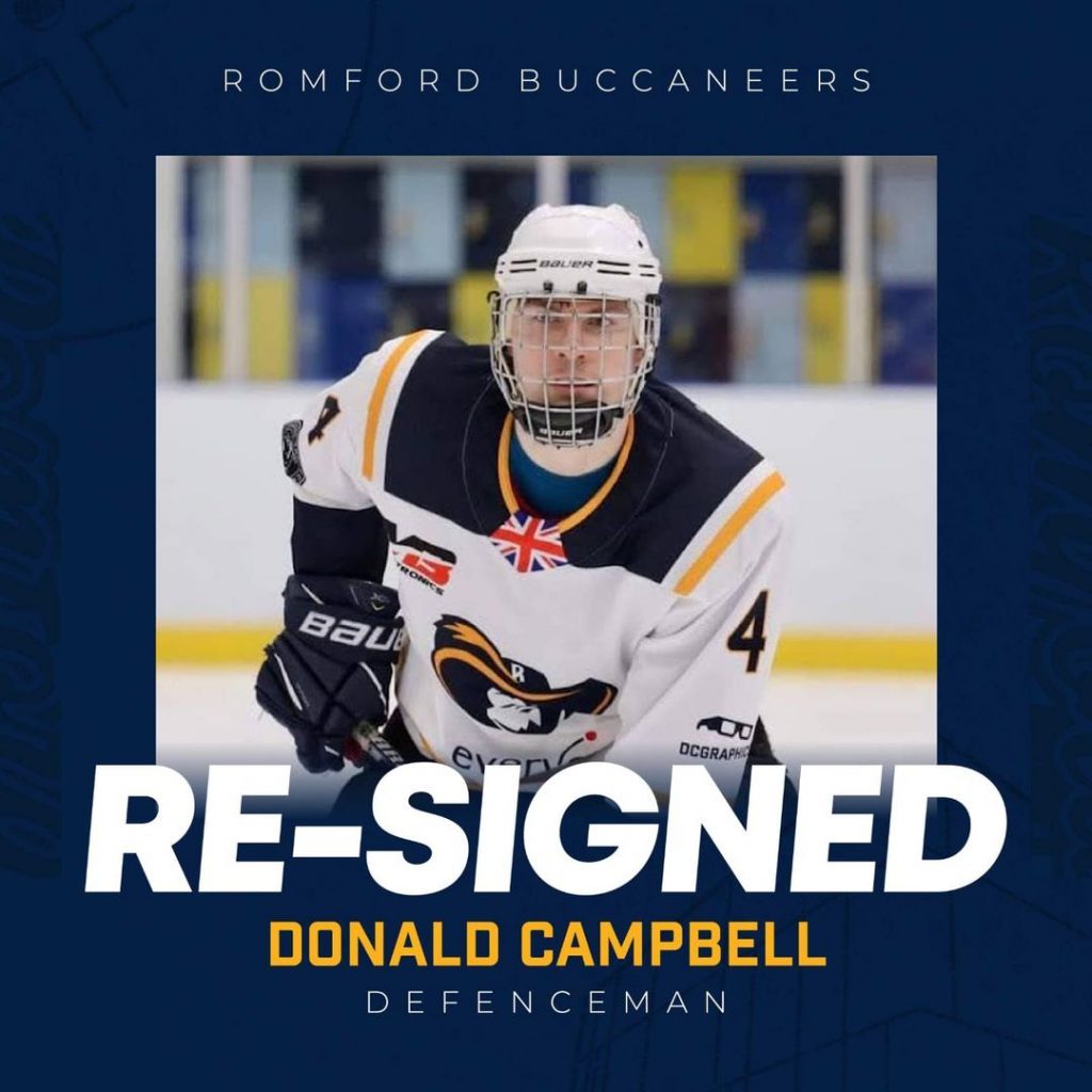 Campbell Back For Another Season Romford Ice Hockey Academy